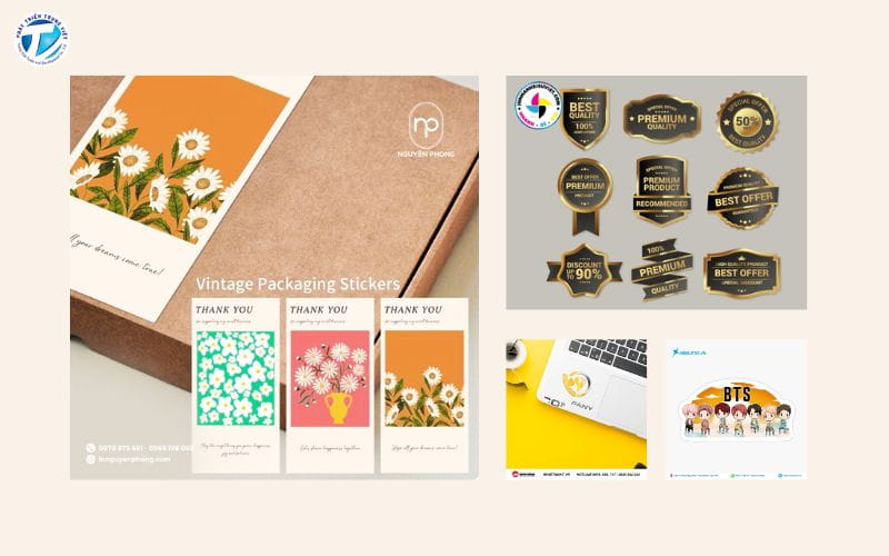 Một số mẫu in sticker của xưởng in sticker TPHCM